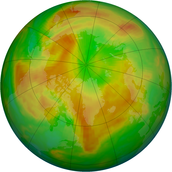 Arctic ozone map for 11 May 1992